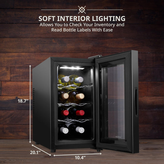 Ivation 8 Bottle Thermoelectric Wine Cooler Countertop