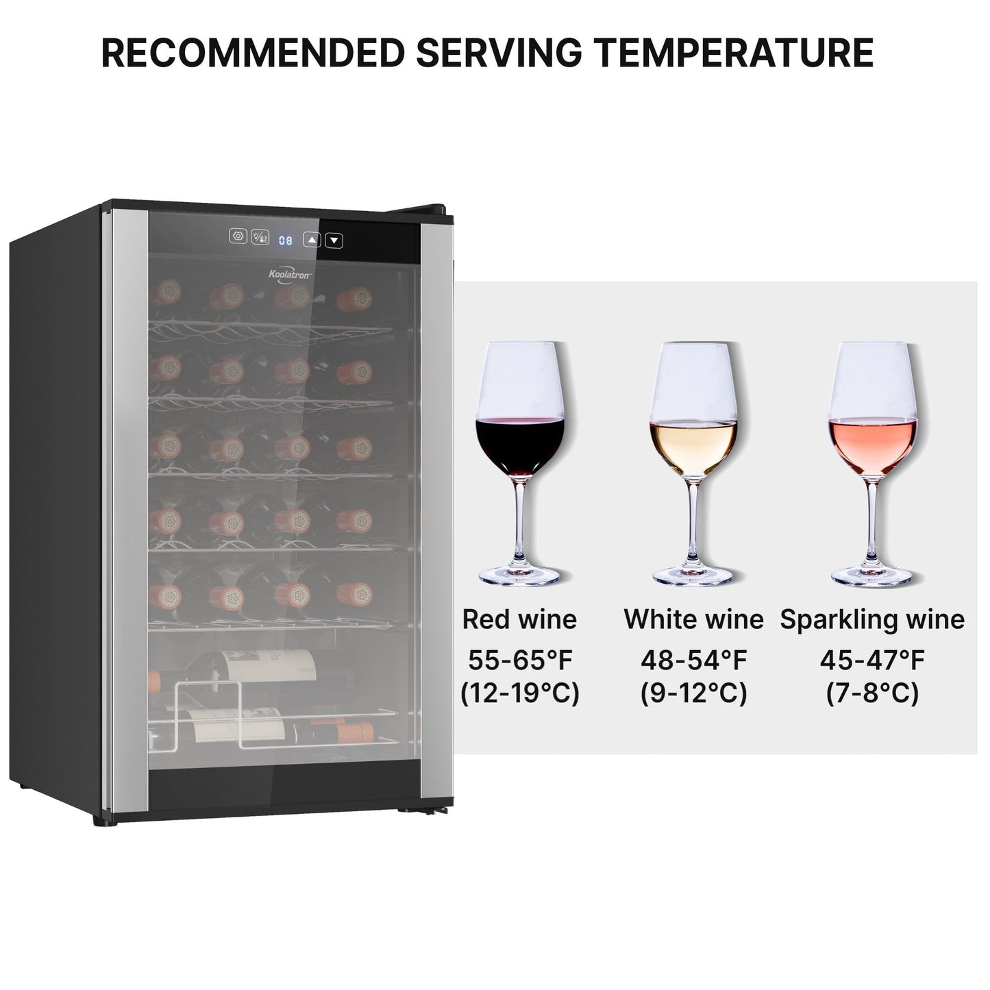 Koolatron 24 Bottle Wine Fridge with Glass Door