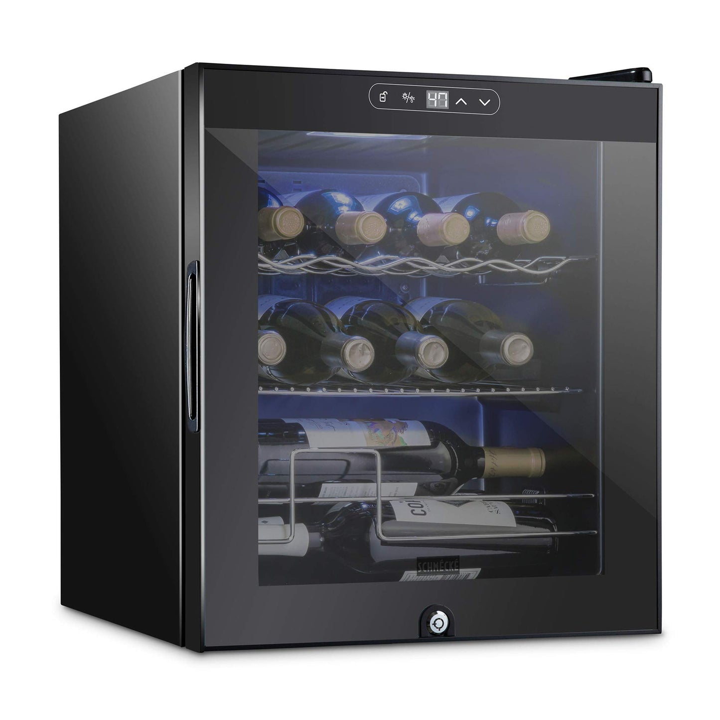 Schmecke 12 Bottle Compressor Wine Cooler Black