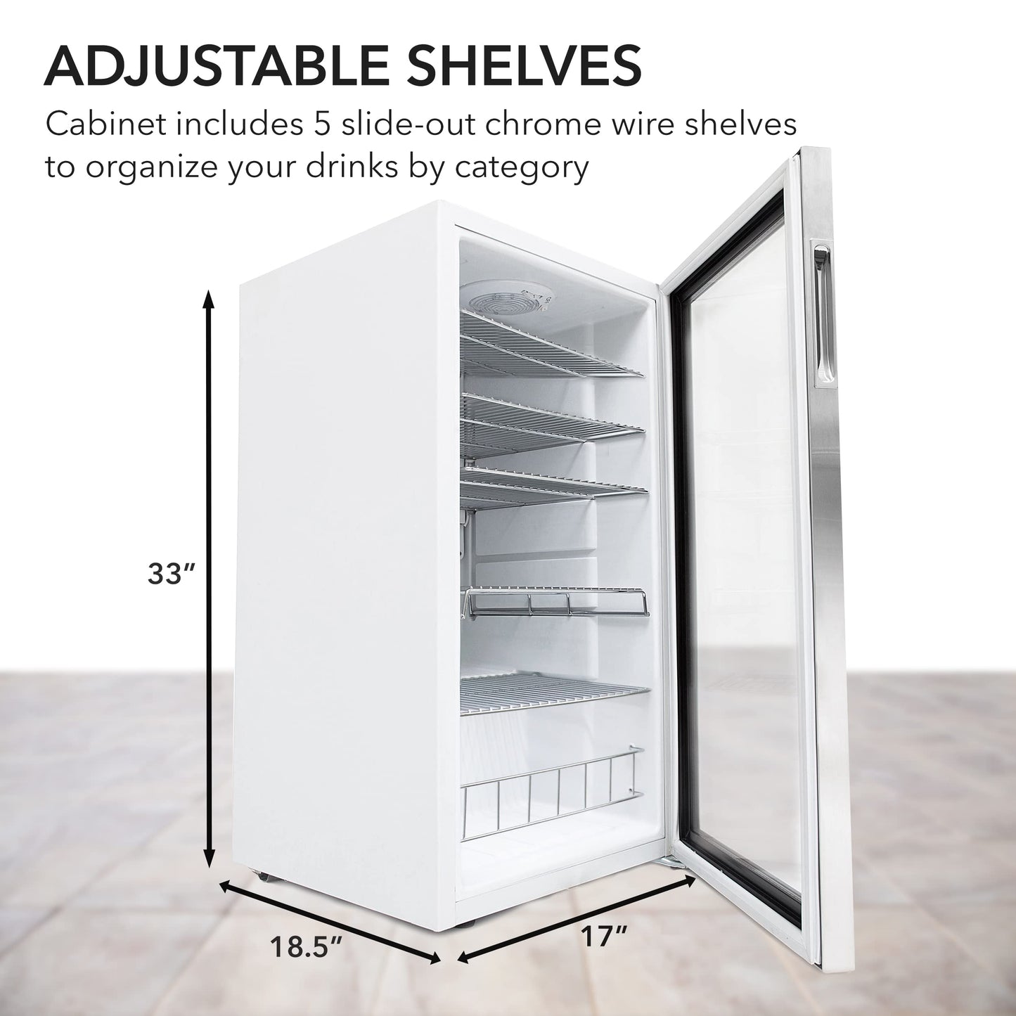 Whynter 127 Can Mini Beverage Fridge Stainless Steel