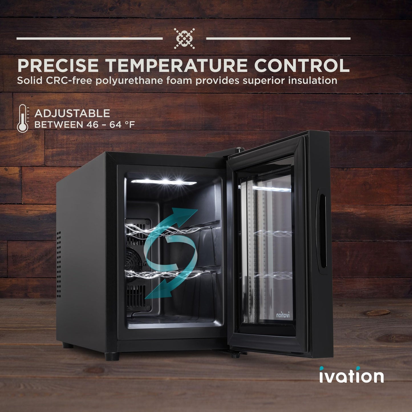Ivation 6 Bottle Thermoelectric Wine Cooler Countertop