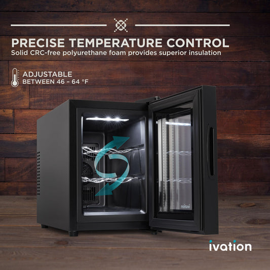 Ivation 6 Bottle Thermoelectric Wine Cooler Countertop