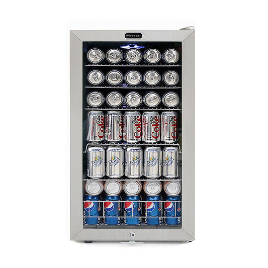 Whynter 127 Can Mini Beverage Fridge Stainless Steel