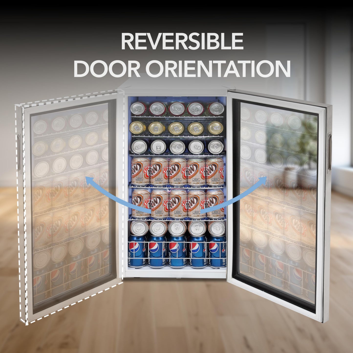 Whynter 127 Can Mini Beverage Fridge Stainless Steel