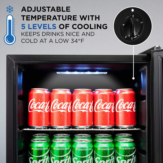 Ivation 126 Can Beverage Refrigerator Mini Fridge